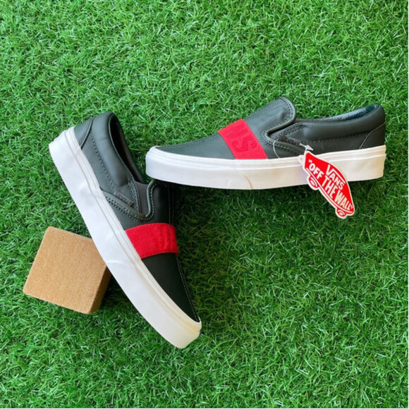 Vans Classic Slip On Leather and Webbing - Picture 5 of 6